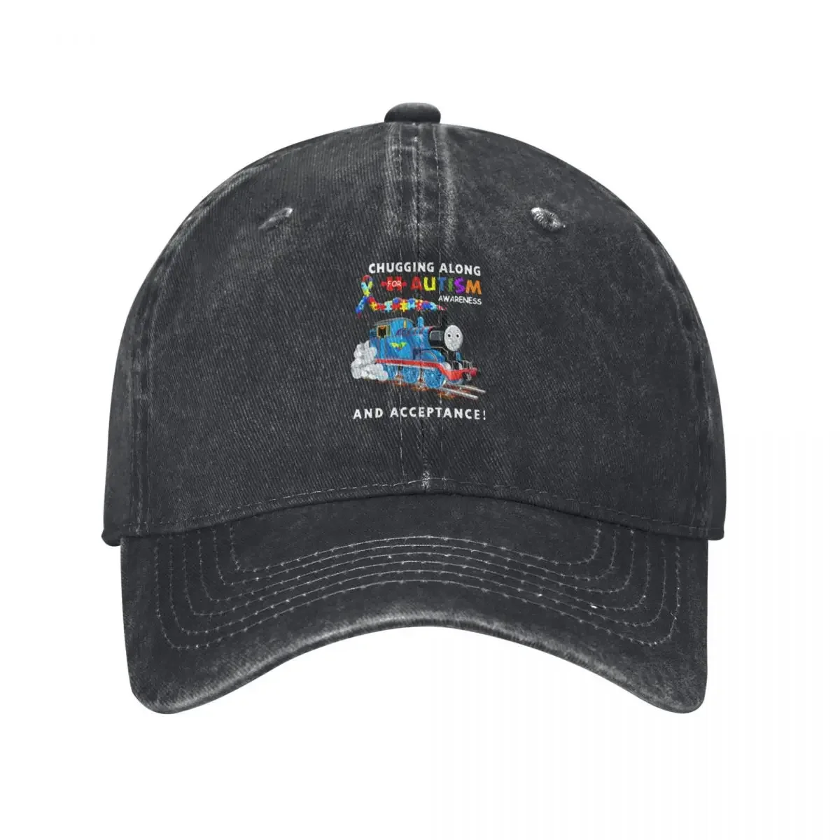 Train Chugging Along For Autism Awareness And Acceptance Baseball Cap Luxury Cap party Hat Sunscreen Hats For Men Women's