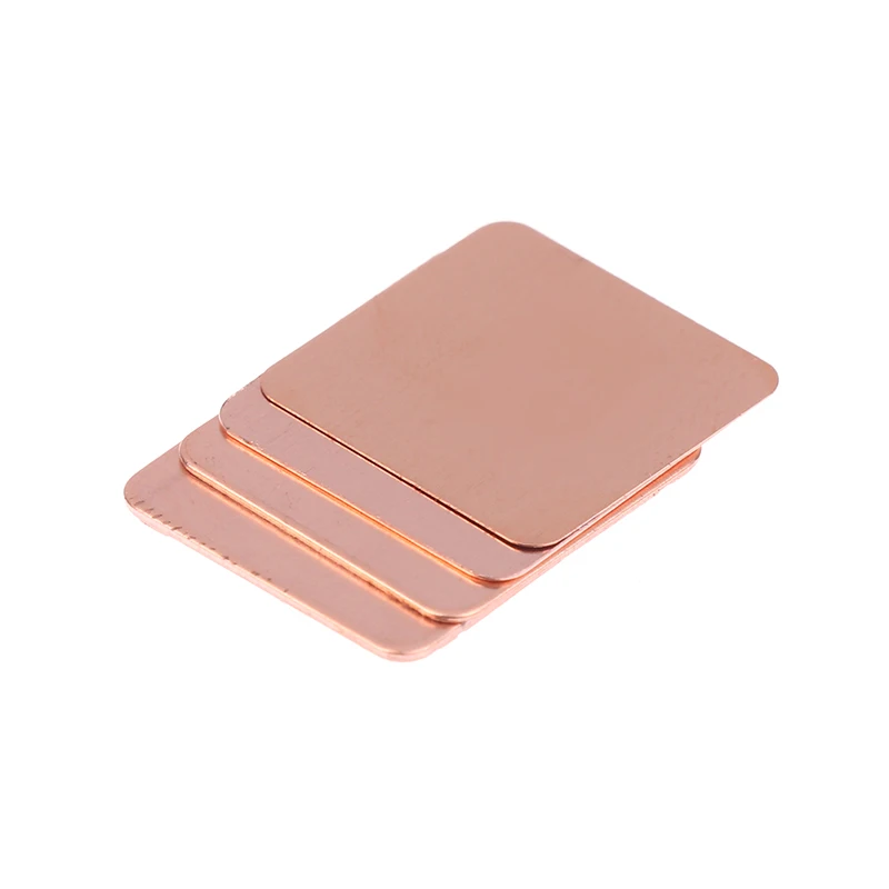 10x 0.1/0.3/0.4/0.6MM Thickness Laptop Copper Sheet Plate Strip Shim Thermal Pad Heatsink Sheet For GPU CPU Chip RAM Cooling