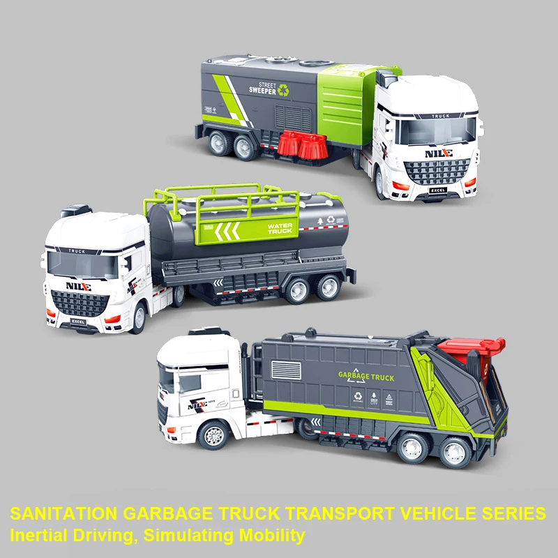 

Multiple Models Inertial Large Urban Sanitation Transport Vehicle Series, Simulation Movable, Children's Car Model Toy,XT187