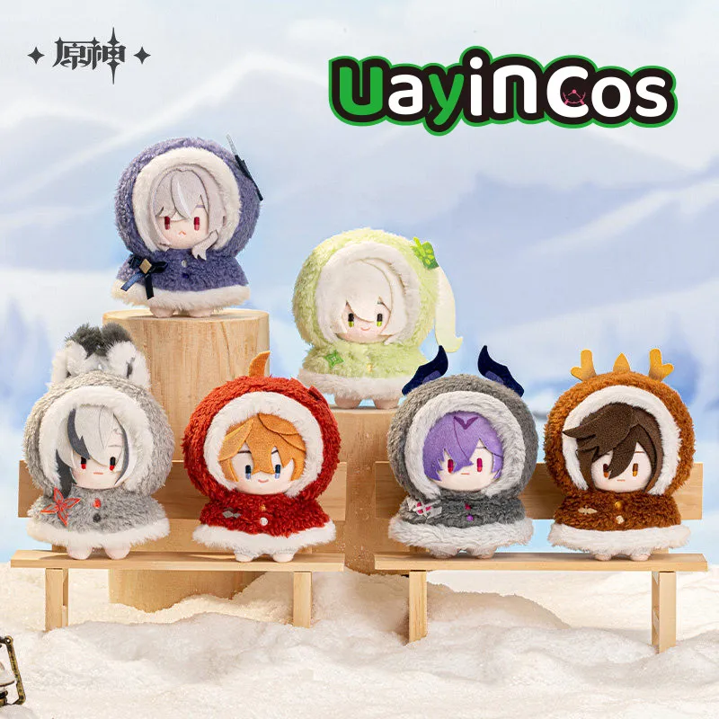

In Stock Original Genshin Impact Skirk Tartaglia Durin Stuffed Plushies Doll Clothes Keychain Bag Play in the snow series Ani