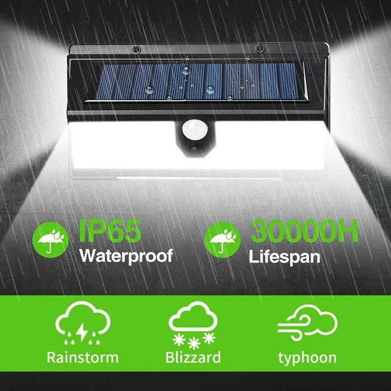 Imagem -05 - Refletor de Iluminação Solar de Grande Angular para Garagem Luz de Segurança da Porta da Frente Ip65 Impermeável 190led 270 Graus Deck