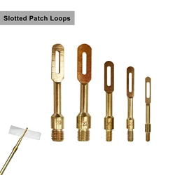 1 Pcs Gun Cleaning Patch Holder Brass Slotted Loops Tip Gun Bore Barrel Clean Kit for 12 GA 5.56mm Rifle Handgun Maintenance