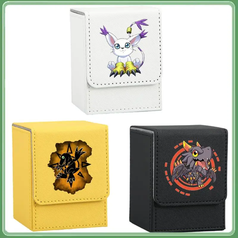 Lederen actiespeelgoedfiguren Anime Game Collection Opbergdoos Digimon Adventure Pulsemon Kaarthouder Piyomon Palmon Gabumon Tailmon