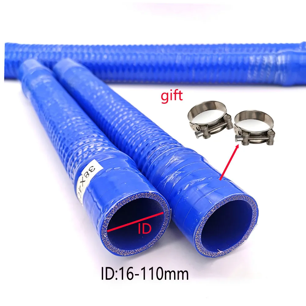 

ID16-110mm blue silicone hose, steel wire silicone hose, radiator connecting pipe, stainless steel clamp for automotive turbine