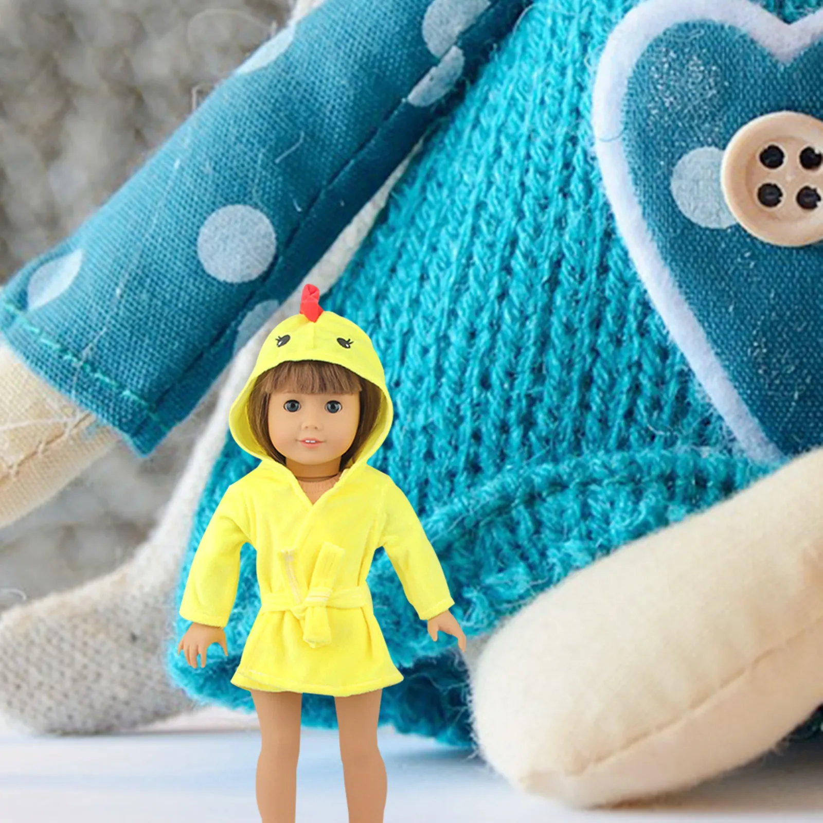 

Cute Chicken Robe 18-Inch Easy Dress Undress Reliable Hand Feel Gift Children Reborn Baby Clothes Clothes