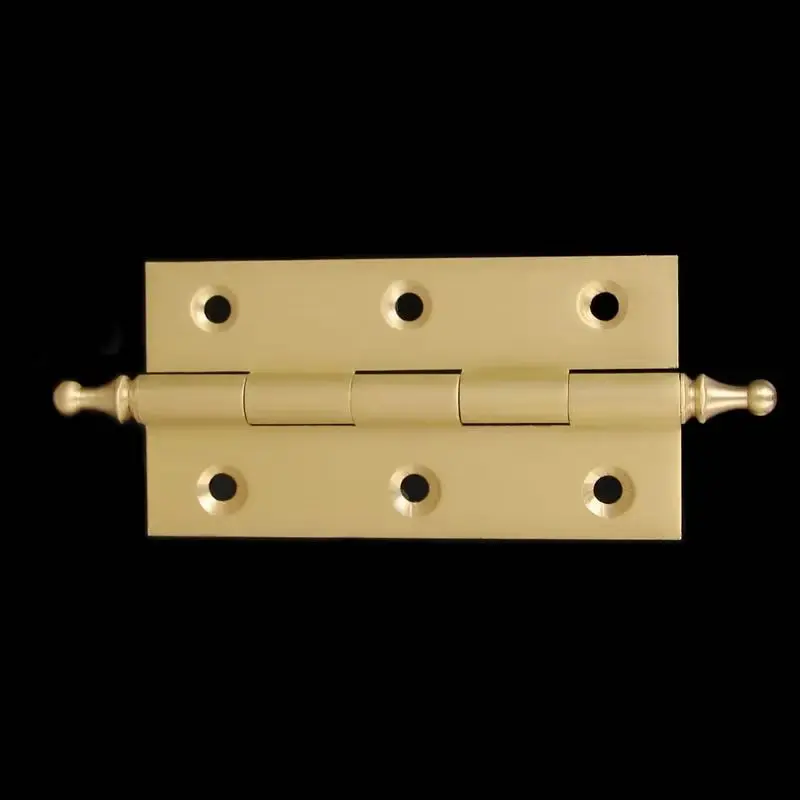 

New 10PCS Thicken Solid Brass Hinges 2''/2.5''/3'' Furniture Cabinet Door Hinges Cupboard Bookcase Crown/Flat Head Cabinet Hinge