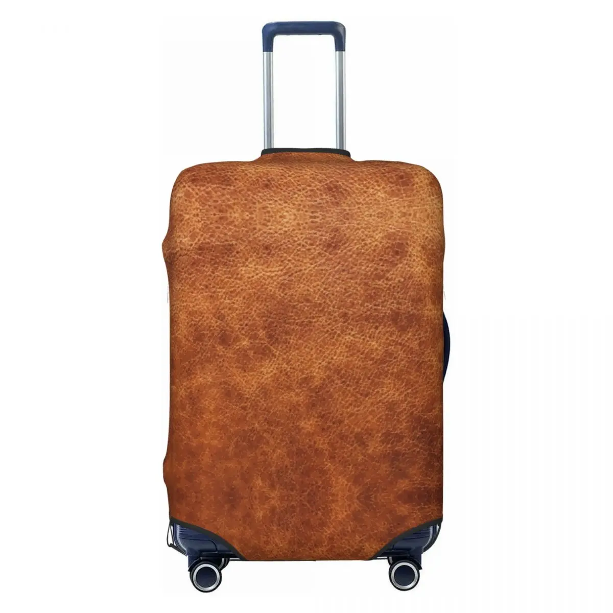 Marrom Vintage Falso Couro Mala, Fundo Personalizado Bagagem Capa, Protetor de Texturas Floral, Suitcase Covers Terno para 18-32"