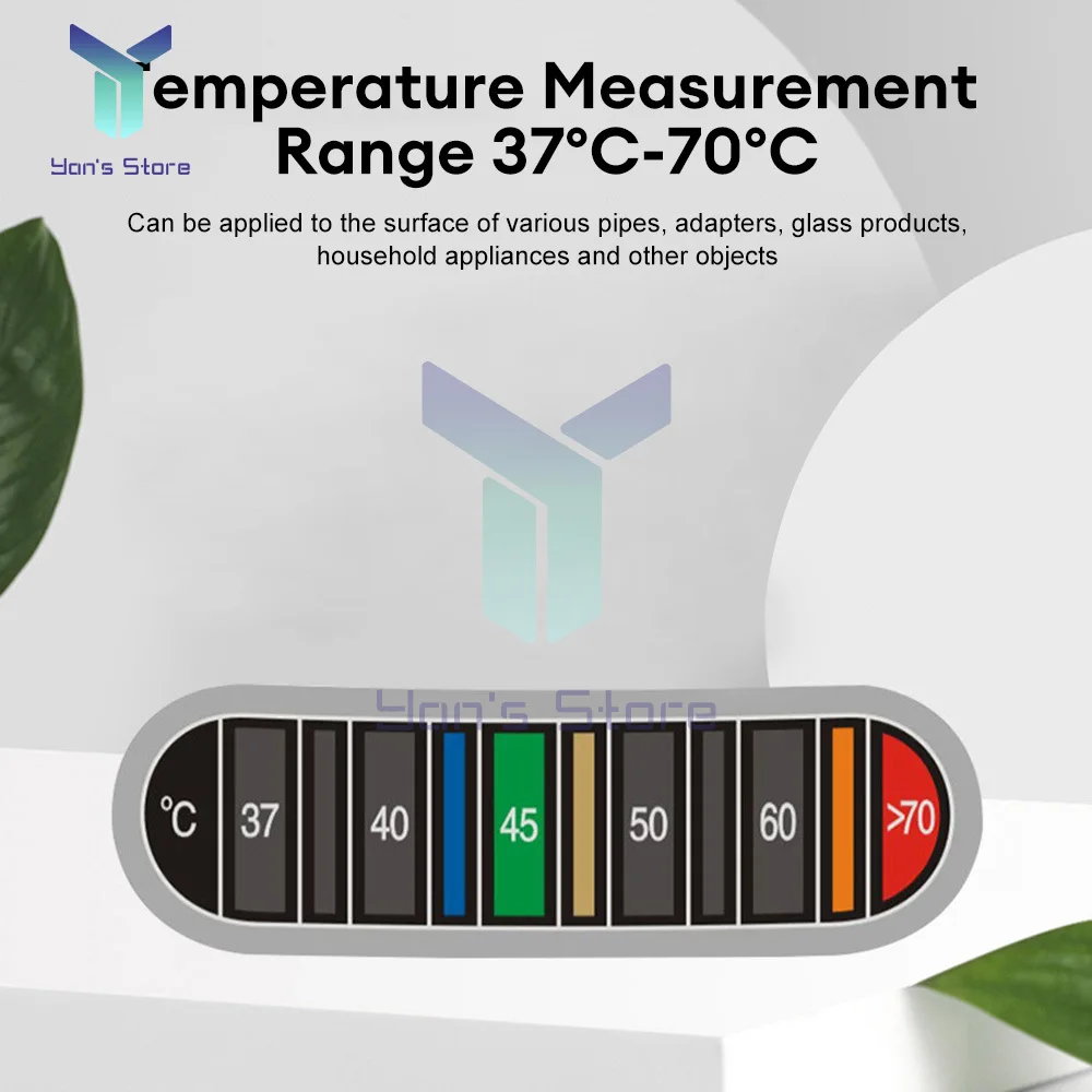 1/5pcs 37-70 ℃ Tasse Kessel Flüssigkeits temperatur tester Milch Wasser Lebensmittel wasserdicht Band Temperatur messung Aufkleber nach Hause Innen