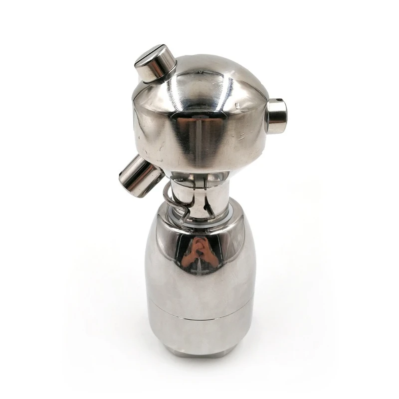 

1 inch three-head rotating bottle cleaning stainless steel high impact 360 ° self-rotating cleaning nozzle