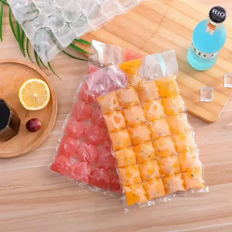 10/pack ice bag Disposable plastic homemade ice freezer bags Home use creative self-styled ice cubes bags ice-making mold