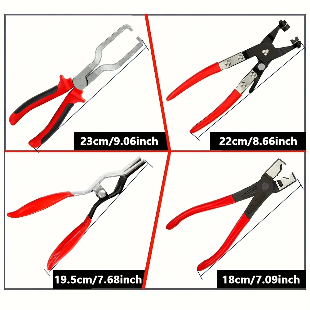 Professional Hose Clamp Pliers- Fuel Line Disconnection and Removal Tool Kit for Auto Repair Car Oil Pipe Separation Pliers image 3