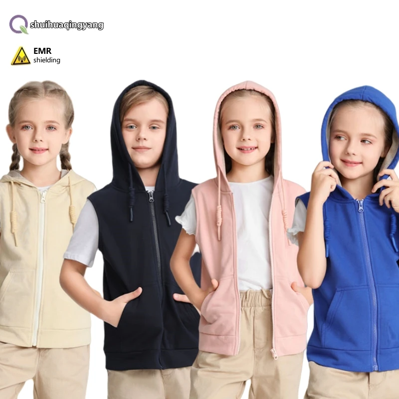 Electromagnetic Radiation Protection Silver Fiber Children\'s Vest 5G Base Station EMF Shielding Boy and girl Universal Vest