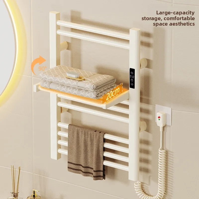 New Smart Electric Towel Warmer Constant Temperature Bathroom Heater Bath Towel Drying Rack Intelligent Hygienic Shelf System