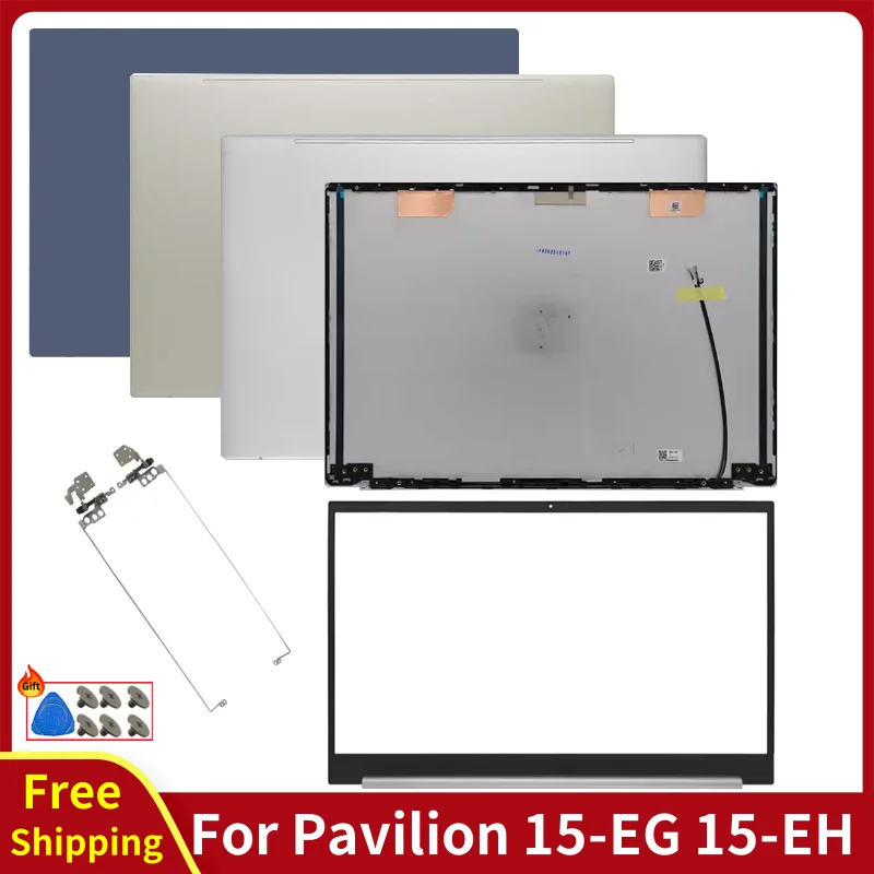 New For Pavilion 15-EG 15-EH 15Z-EH TPN-Q245 Laptop LCD Back Cover Front Bezel Frame Hinges Rear Lid Case Silver Bule Golden