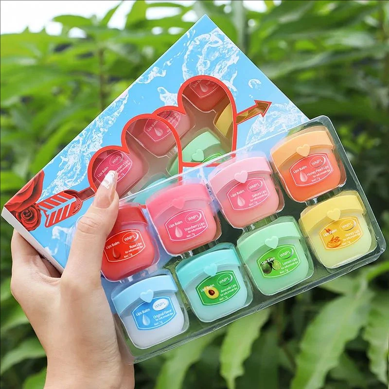 8pcs Moisturizing Lip Balm Sets Lipstick Makeup Natural Plant Base Moisturizer Lip Balm Anti-Cracking Lips Skin Care