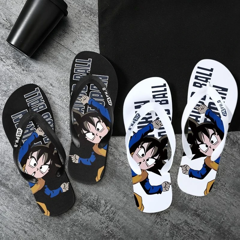 Dragon Ball Son Goku ภาพยนตร์และโทรทัศน์อุปกรณ์ต่อพ่วงแฟชั่น Flip Flops คู่ฤดูร้อนลื่นและสิ่งสกปรก Cool รองเท้าแตะ