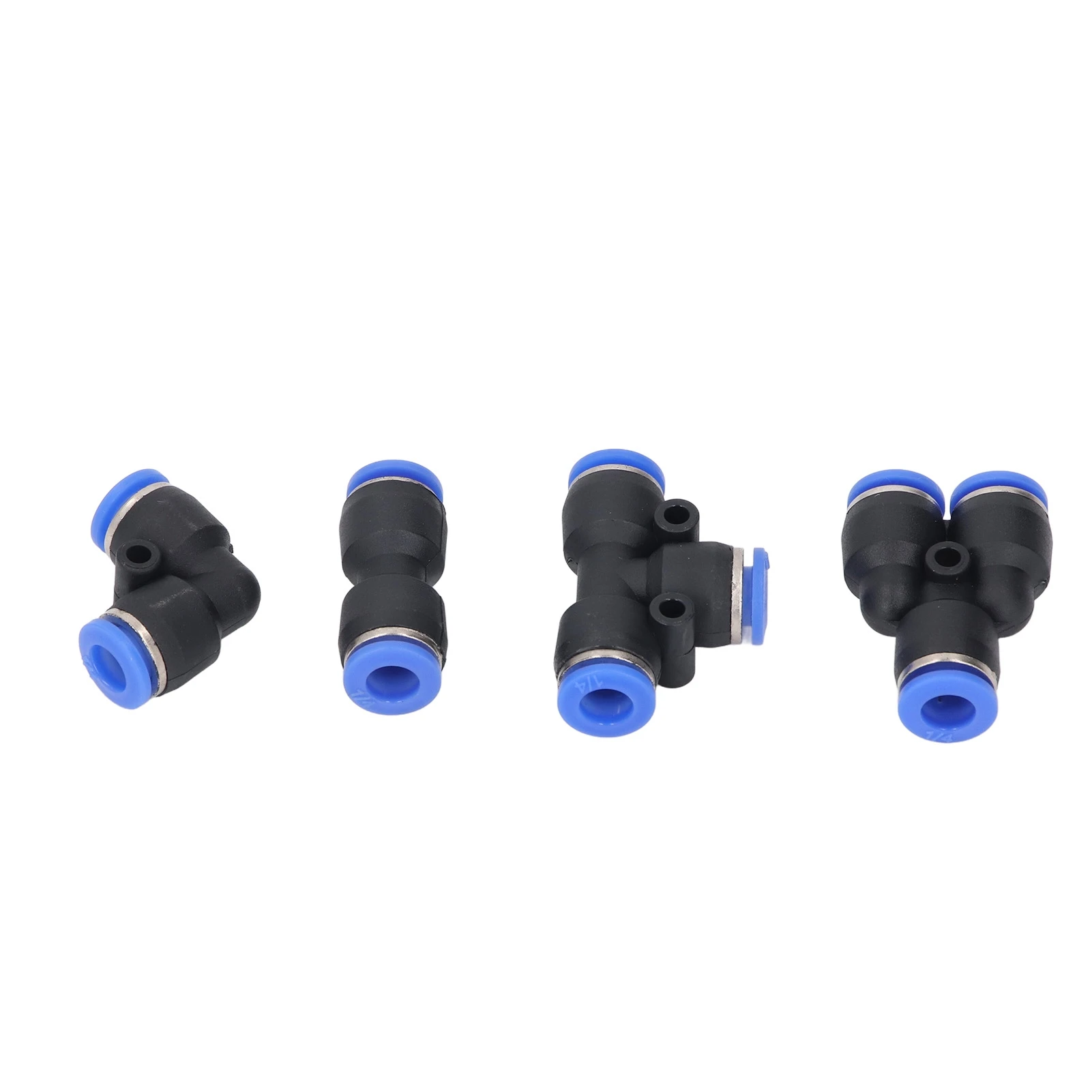 1 Set 40Pcs Push to Connect Air Fittings High Pressure Resistant 8mm Pneumatic Fittings Kit for Polyurethane Nylon PE Pipe