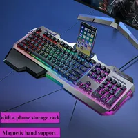 Computer Keyboard Waterproof Portable Gaming Keyboard Backlit Ergonomics Colorful Keyboard Computer Accessories 104 Keys Usb