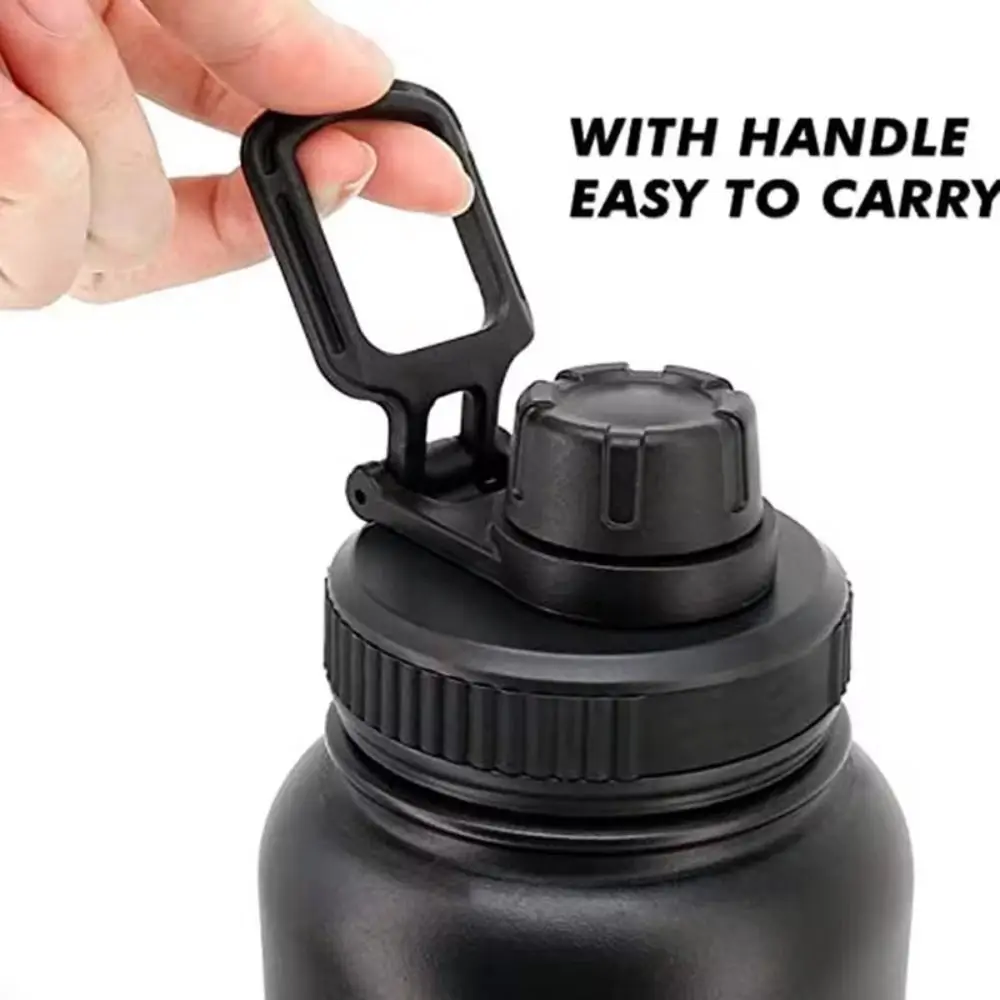 Replacement Plastic Cup Lid For 12oz-64oz Wide Mouth Water Bottle Cover Accessories Colored Plastic Sports Portable Bottle Lid