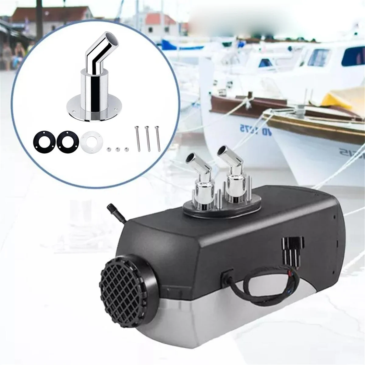 QUAI-ITStainless Steel 316 من خلال بدن العادم المناسب أنبوب الأنابيب المقبس أجزاء الأجهزة لشاحنة السيارات البحرية