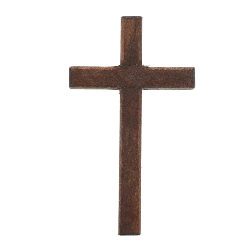 

Mini Wooden Cross Small Decorative Cross Ornament for Dollhouse Church Scene Craft Religious Display Small Wooden Crosses