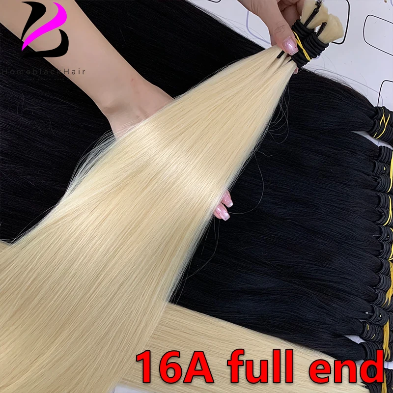 16A No Weft Vietnamese Hair Virgin Remy Straight Hair Bulk Human Hair Bulk 613 12-30inch 100% Real Natural Hair Extension Grey