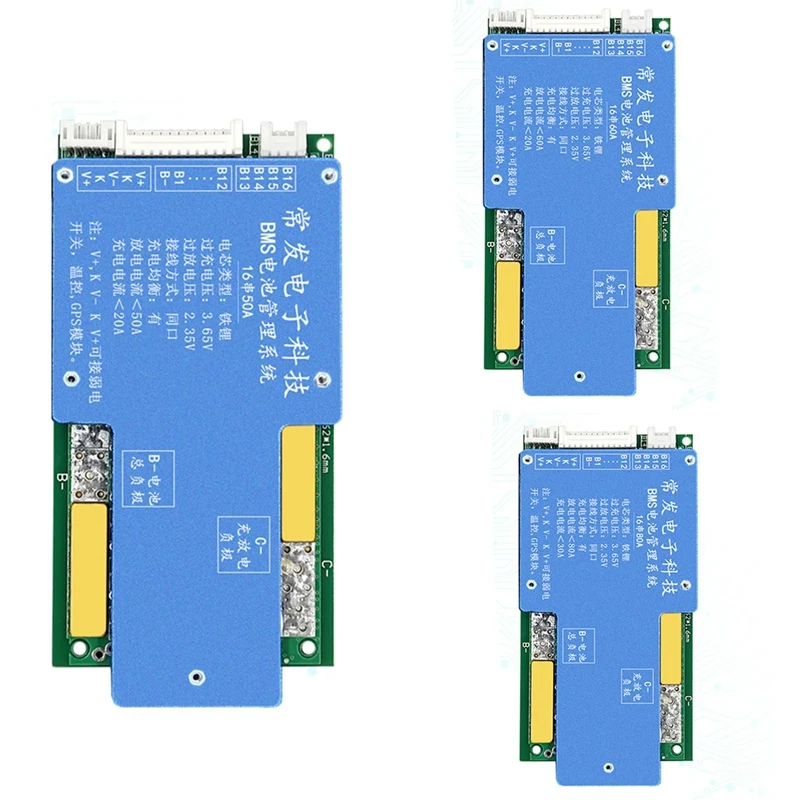 

16S 48V Lifepo4 BMS Battery Protection Board Same Port With Equalization Temperature Control Overcharge Protection