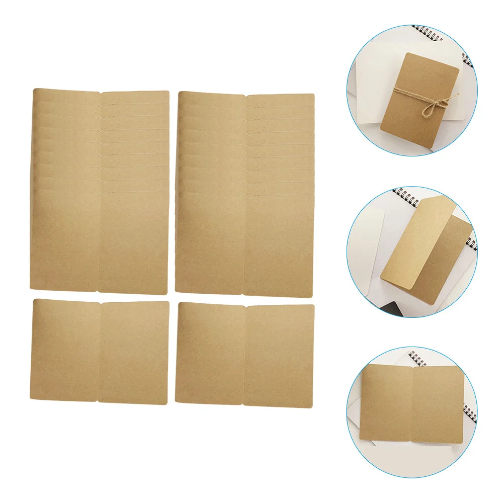 20개 빈 인사말 카드 러스틱 크래프트 종이 DIY 웨딩 초대장 카드 제작 용품 5x7 접이식 노트 카드