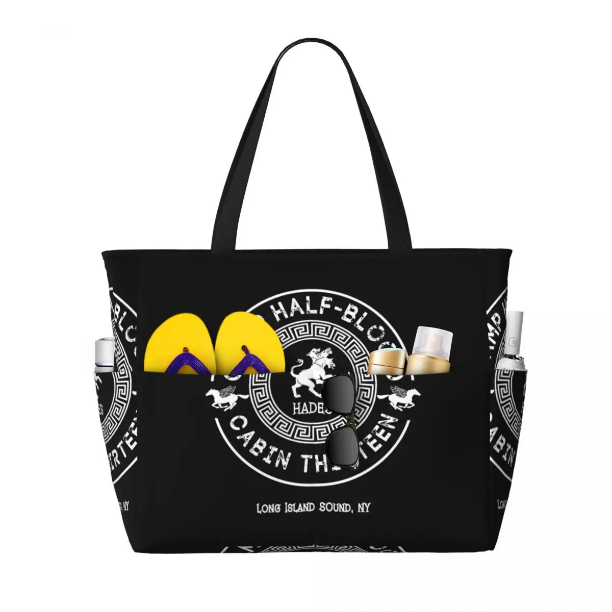 Cabin Thirteen Hades Percy Jackson Camp Half-Blood Beach Tote Bag Sport Gym Yoga Duffle Large Tote Bag Women Travel Bag