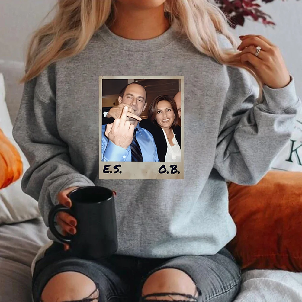 2025 إليوت ستابلر وأوليفيا بنسون البلوز إليوت وأوليفيا قميص القانون والنظام SVU هوديي 90s تكريم بلوزات العصرية