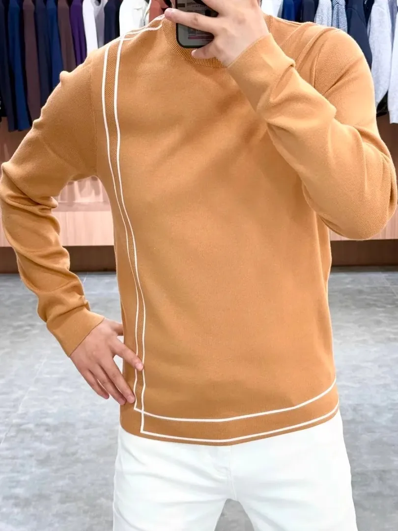 

Мужской круглый вязаный свитер Ne, модный универсальный деловой свитер, осень-зима, Новое поступление, качественный хлопок, антибактериальный