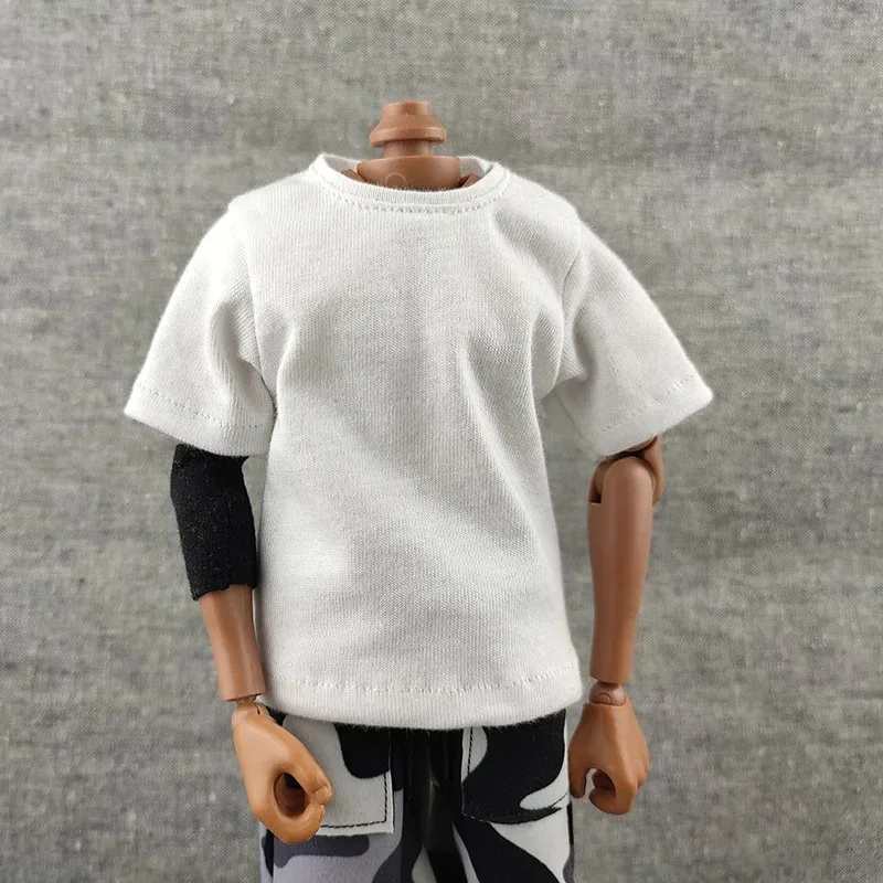 Zestaw ubrań dla figurek akcji 12 cali: modne szorty z kapturem i nadrukiem, spodnie, model w skali 1/6, dla mężczyzn, idealny na prezent.