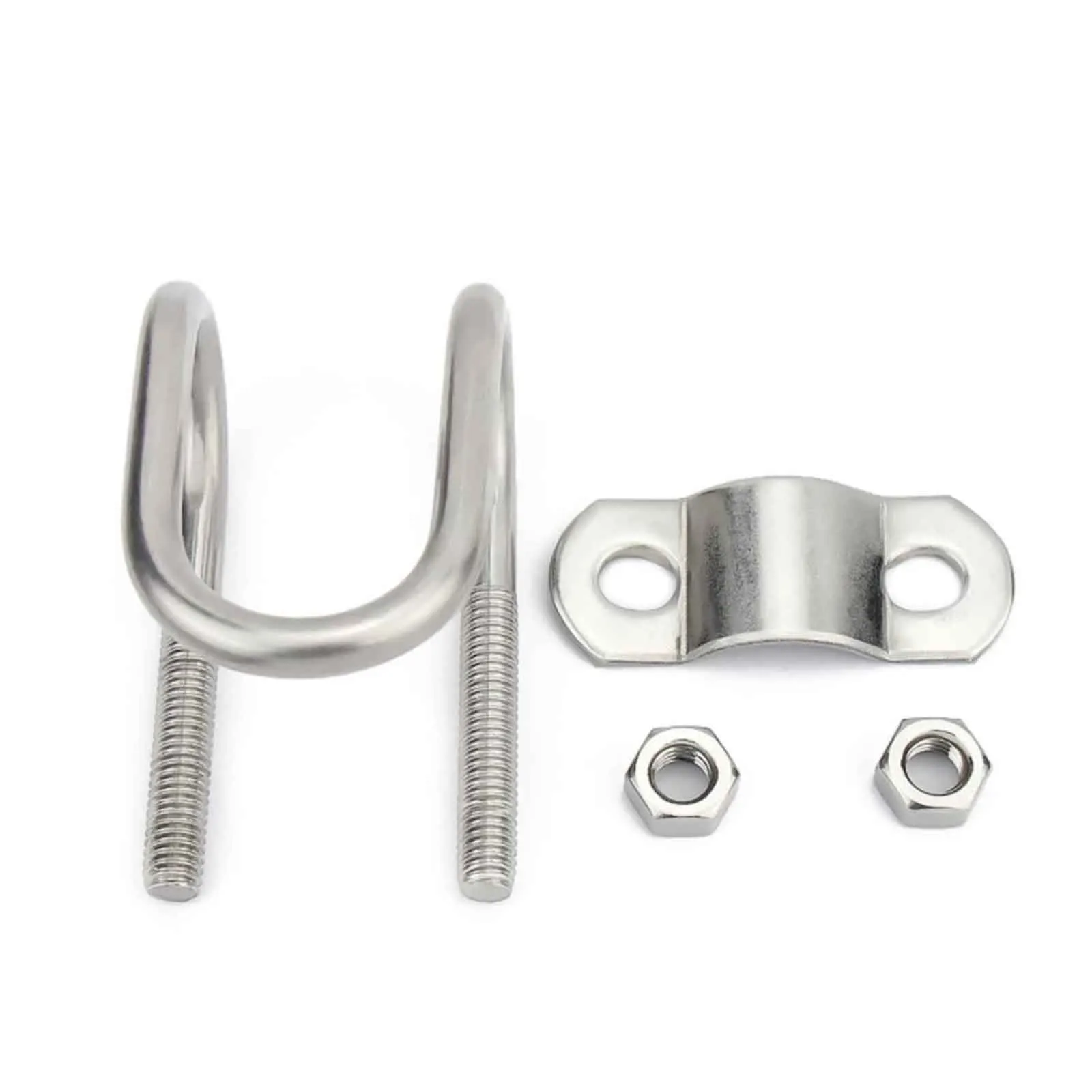 1pc M6 M8 304 Stainless Steel Double U-Bolt Clamp Cross U Type Pipe Fastener for Farm Livestock Equipment