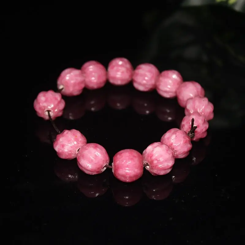 

Blossom Powder Bracelet Beads String Vintage Glass Dance Of Cherry Blossoms Pink Melon Bead