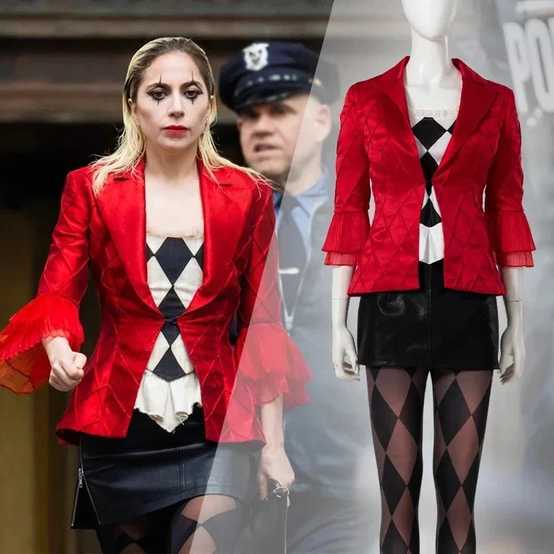 

ABC123Anime Lady Jocer Clown Gaga Costume Harley Outfit Women 2024 New Film Halloween Canarval Cosplay b;6'j,k.9;a