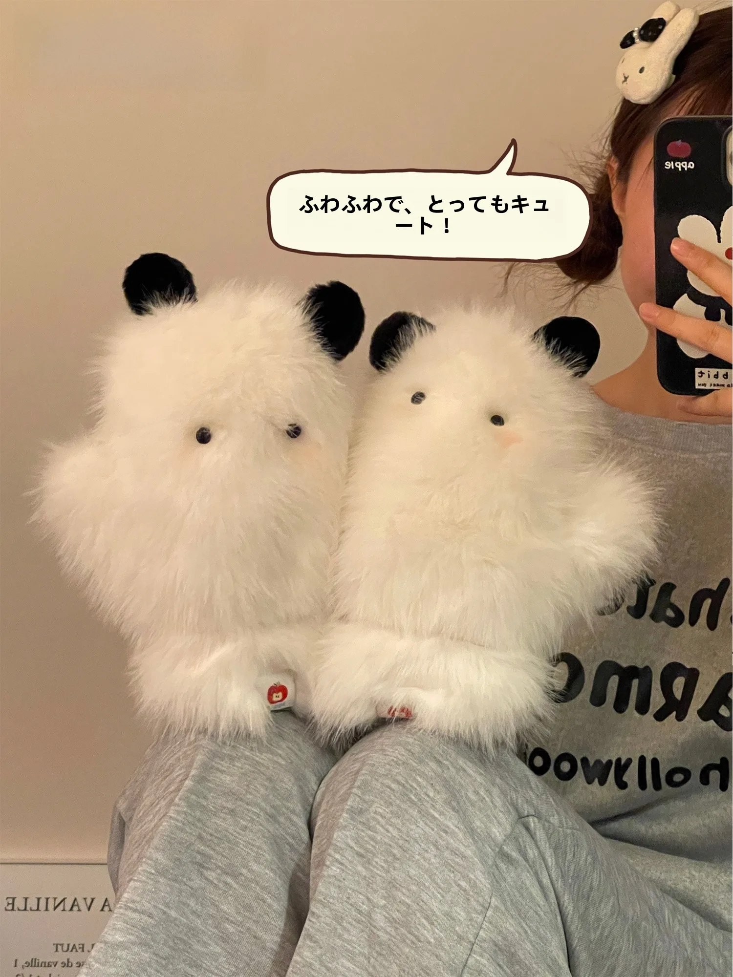 

Thiened Fce Winter Gloves Women's Cycling Windproof Coldproof Cute Hanging Ne Five Finger Full Cover Connected Finger