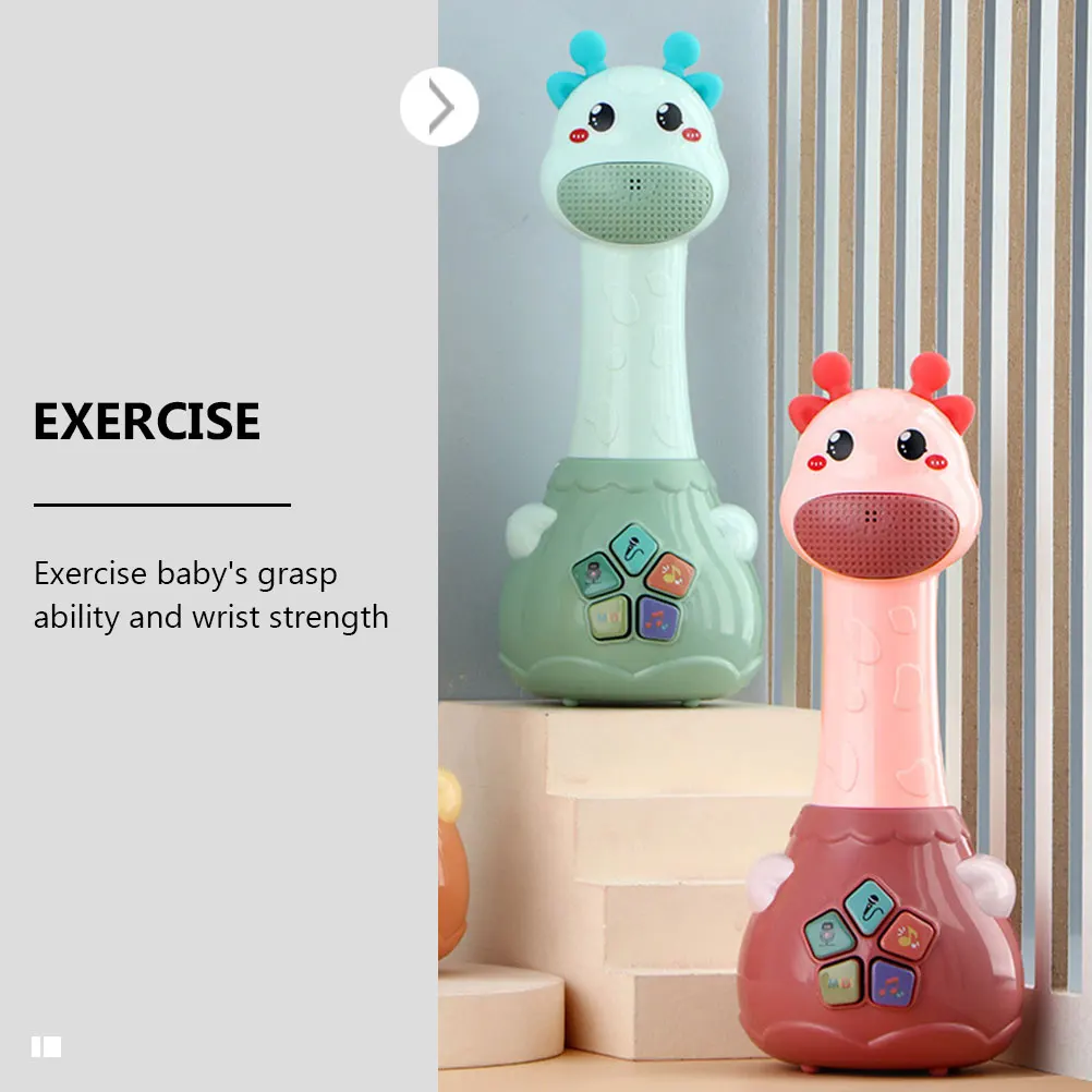 

Microphone Toy Kids Baby Singing Recording Musical Plaything ABS Silicone Early Development Lightweight Karaoke Fun
