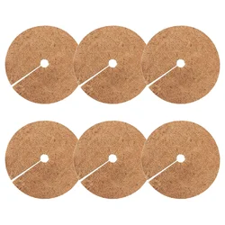 6 Pcs Flower Pot Coir Mat Tree Plant Ring Mats Coco Fiber Mulch Round Anti-grass Durable Crafts Coconut Protective