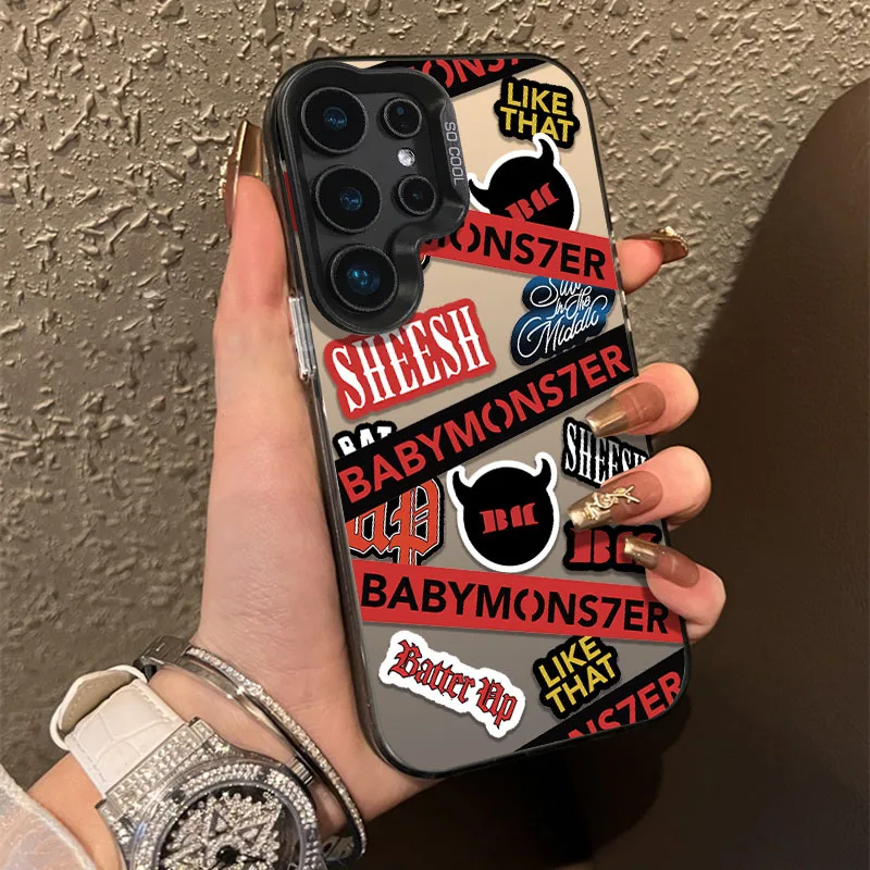 

Evil Monster English letter labels Phone Case For Samsung S25 S24 S23 S22 S21 Ultra Plus FE A54 A53 A52 A56 A55 Shockproof Cover