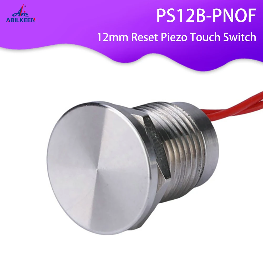 Underwater Momentary Touch Switch 12mm Stainless Steel Aluminum Reset Piezo Touch Switch