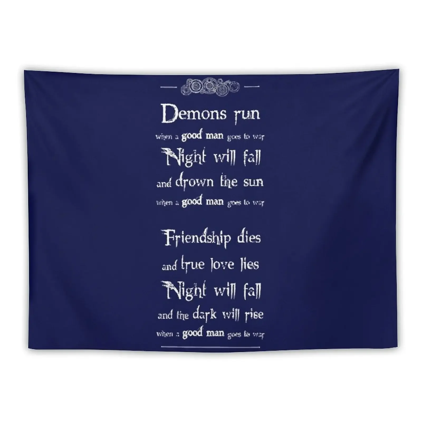 

Demons run (white) Tapestry Decorations For Room Christmas Decoration Wall Hanging Wall House Decoration Tapestry