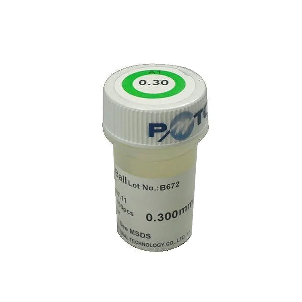 Leaded 250K/Bottle PMTC BGA Reballing Solder Ball 0.2 0.25 0.3 0.35 0.4 0.45 0.5 0.55 0.6mm for IC Chips PCB Welding Rework