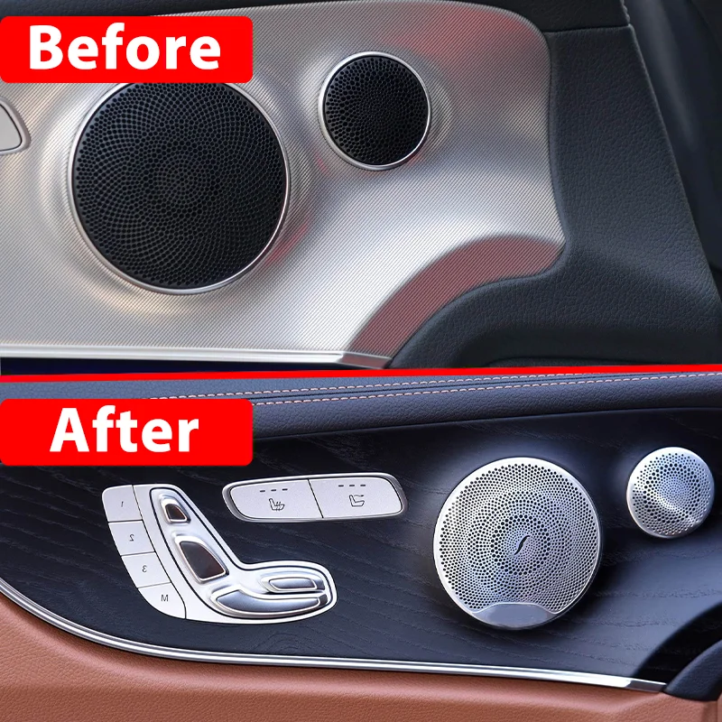 For Mercedes Benz E Class Coupe C238 W238 2017 2018-2021 2022 Front Rear Door Audio Speaker Cover Trim Car Inner Car Styling
