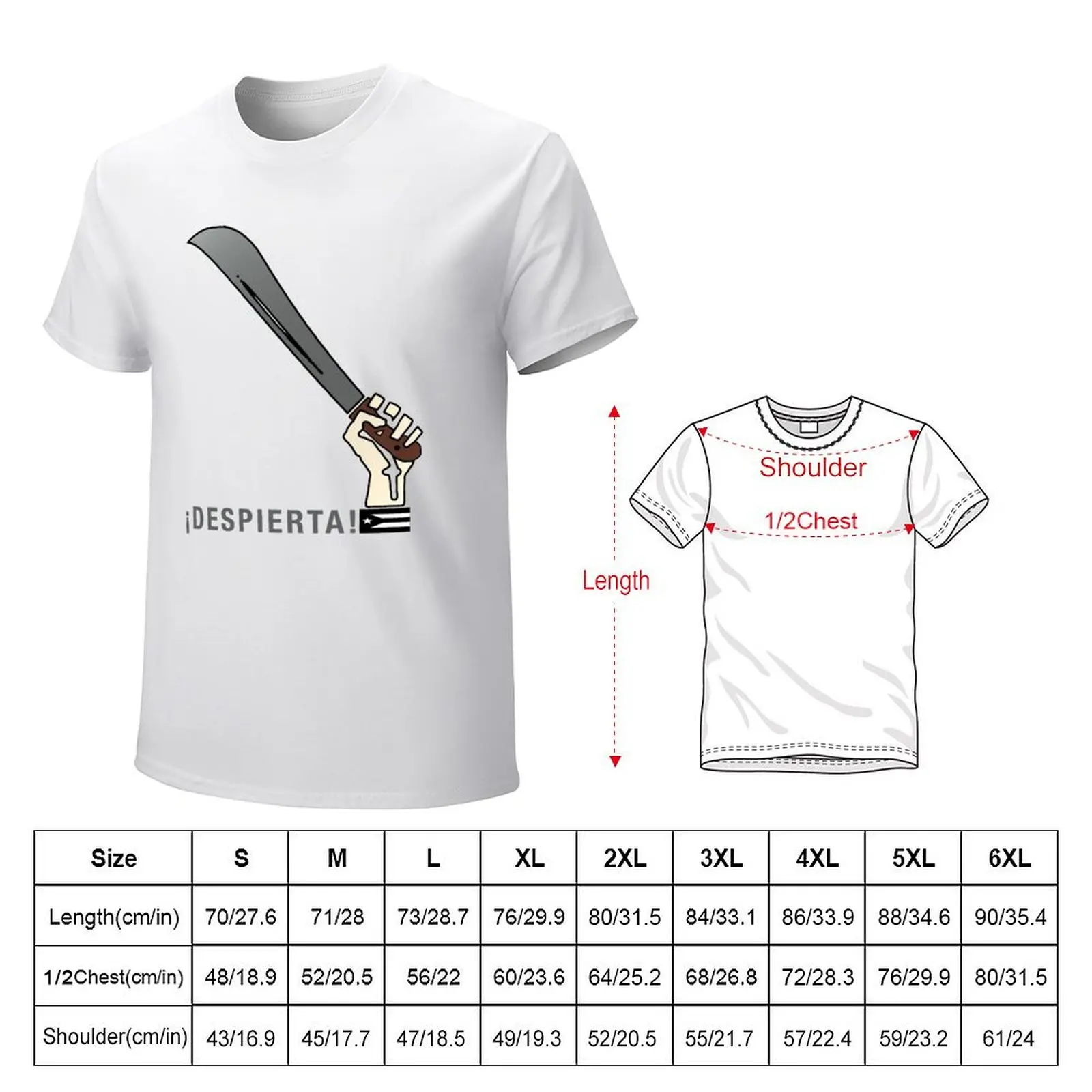 Despierta machete fist T-Shirt shirts graphic tees Short sleeve tee customs design your own plain t shirts for men graphic