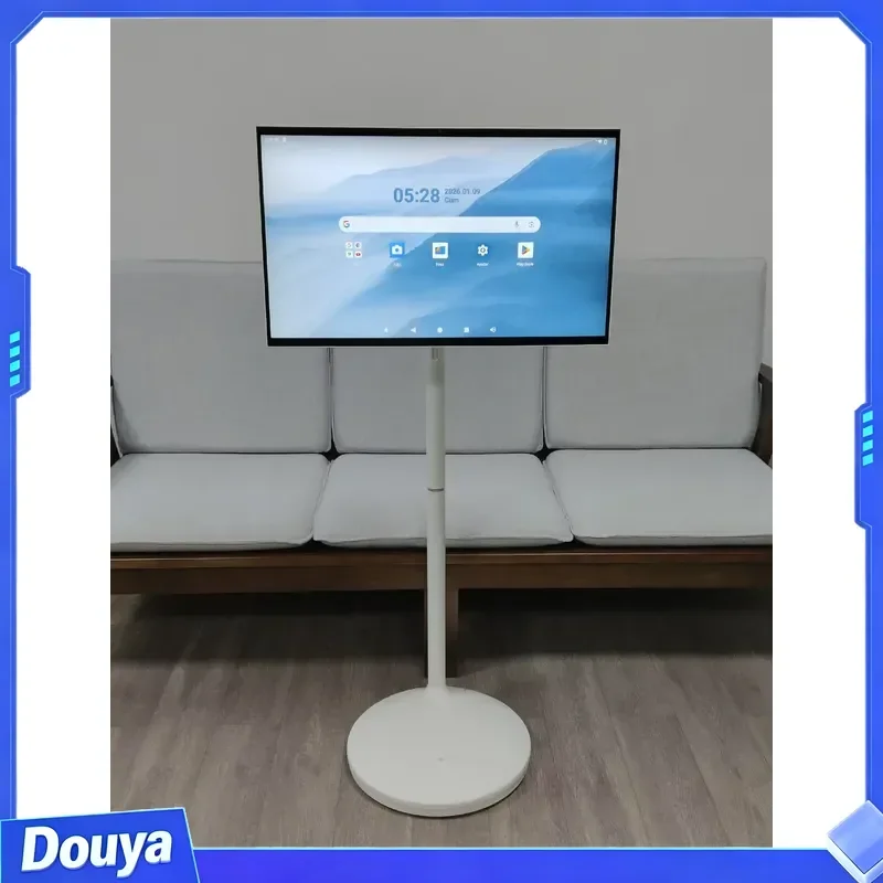 VETO 27 Inch Portable Smart TV Detachable Floor Stand Android Tablet 1080P FHD with 4H Battery 1300W Camera and Microphone