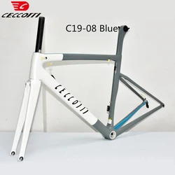 CECCOTTI Ultralight Road Bicycle Frameset T1000 FUll Carbon Frame Rim Brake roadk Bike 44cm samll size frame
