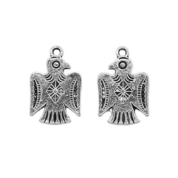 10pcs/lot 12x19mm Thunderbird Charms For Jewelry Making Antique Silver Color 0.47x0.75inch
