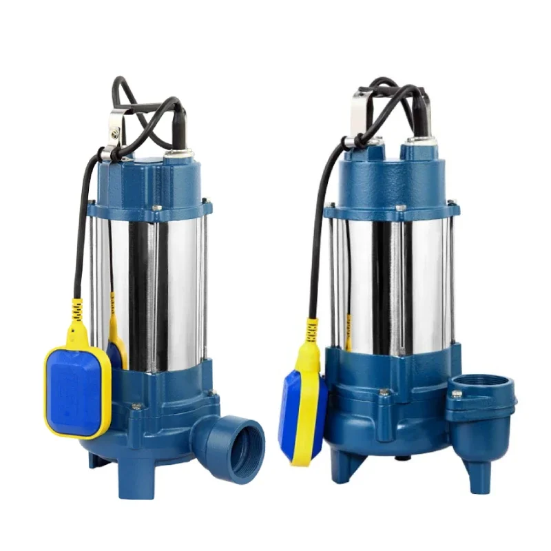 V-Type 0.75kW 220V Stainless Steel Submersible Sewage Pump with Float Switch for Sludge Transfer