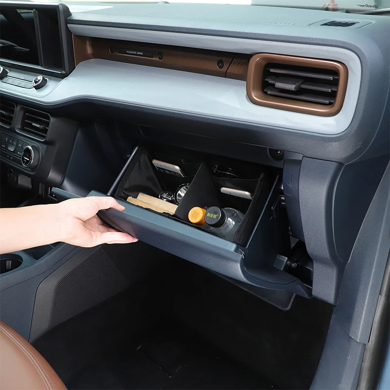 

YK For Ford Maverick 2022-2025 Oxford Cloth Car Center Console Glove Box Divider Storage Bag Organizer Box Interior Accessories