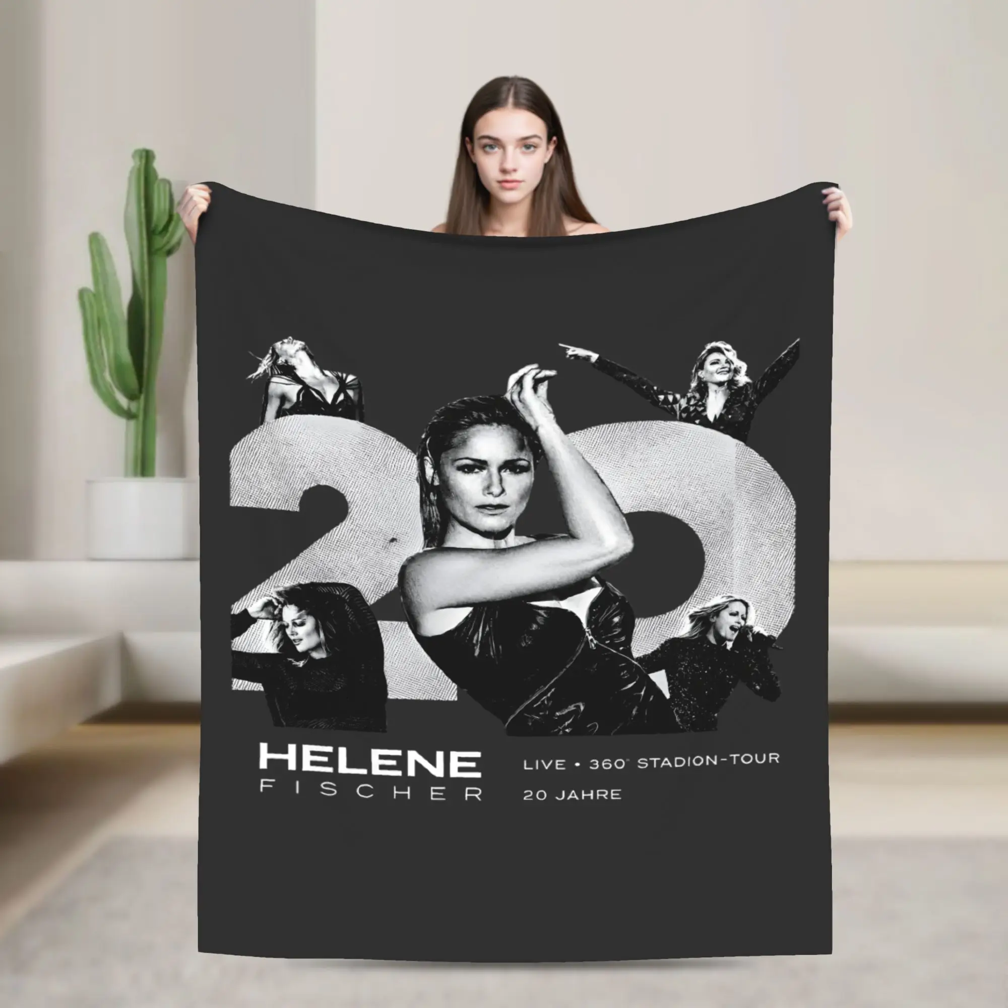 H-Helene Fischer 360° Stadium Tour Blanket Winter  Comfortable Throw Blanket For Adults Home Decor Flannel Bedspread Bed Cover
